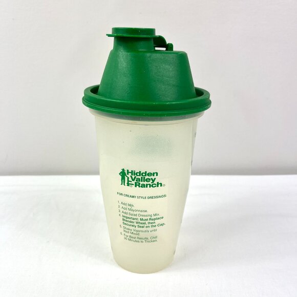 Vintage Hidden Valley Ranch Dressing Shaker With Wheel And Lid 16oz - Picture 3 of 6